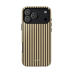 Butter & Brown Striped Magnetic Phone Case by etchd, view 31