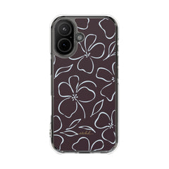 Plum & Blue Floral Clear Magnetic Phone Case by etchd, view 13