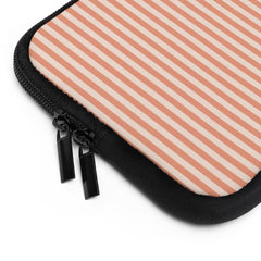 Coral & Cream Striped Laptop Sleeve by etchd, view 12