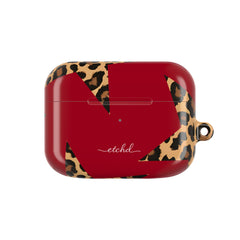 Red & Leopard Stars AirPod Case by etchd