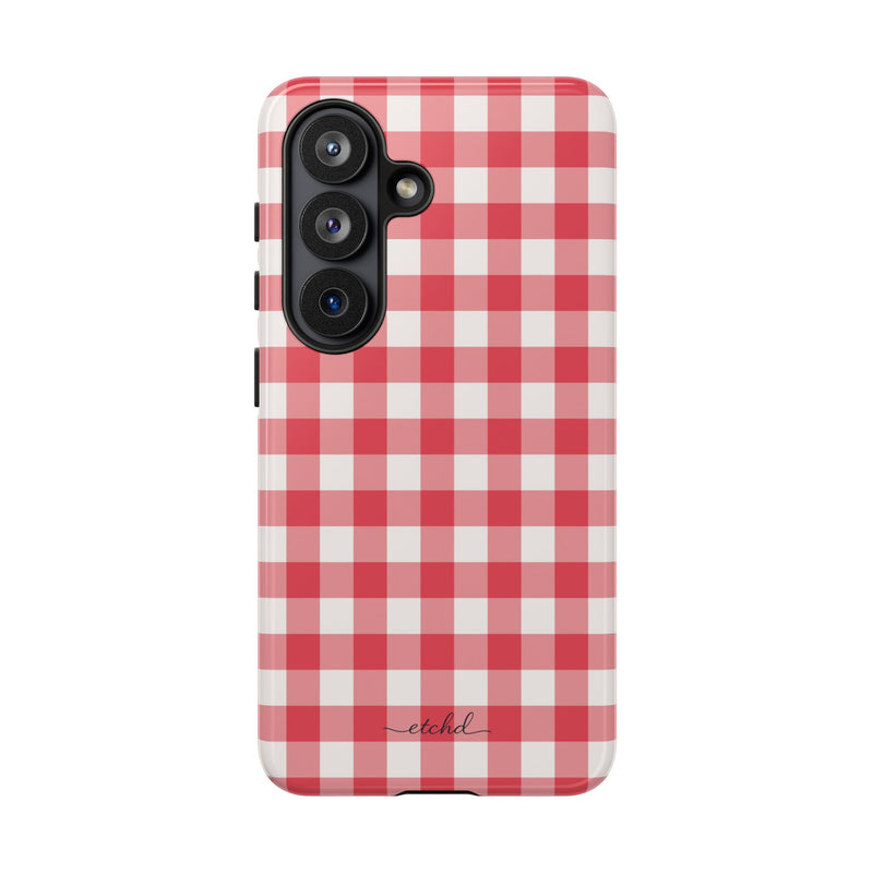 Cherry & White Gingham Phone Case by etchd, view 61