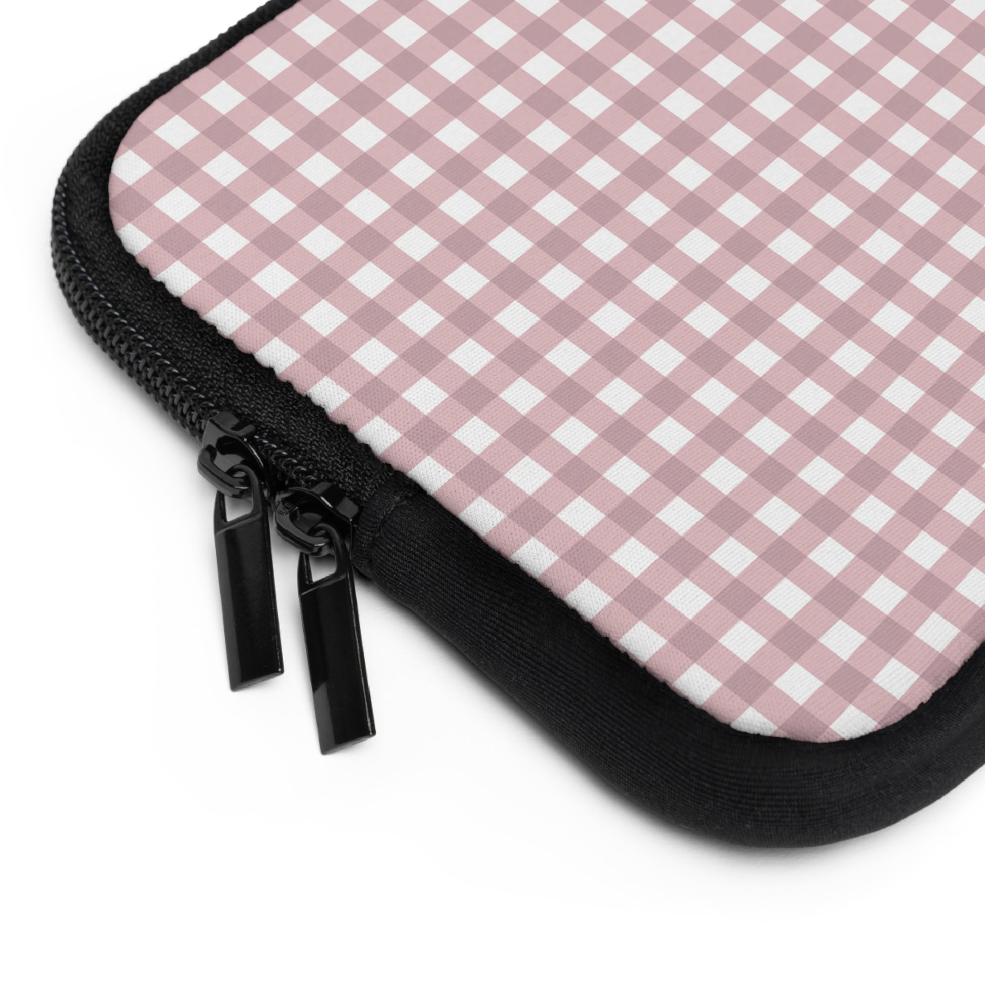Pink & White Gingham Laptop Sleeve by etchd, view 12