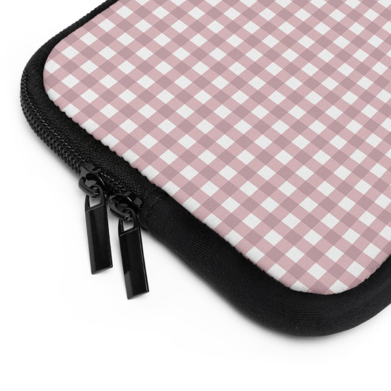Pink & White Gingham Laptop Sleeve by etchd, view 12