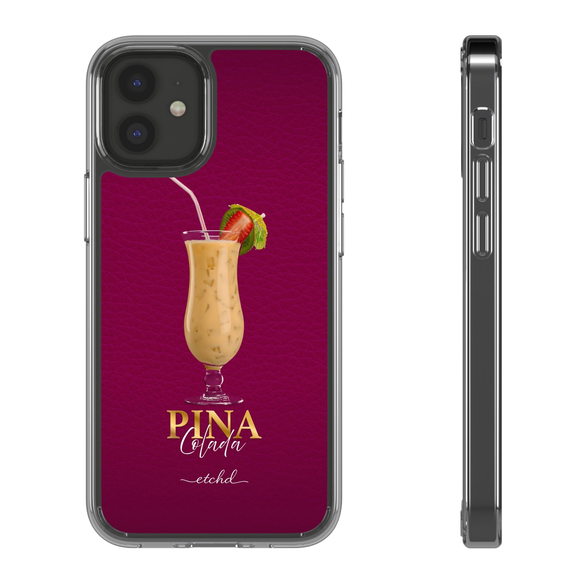 Pina Colada Clear Phone Case by etchd, view 2
