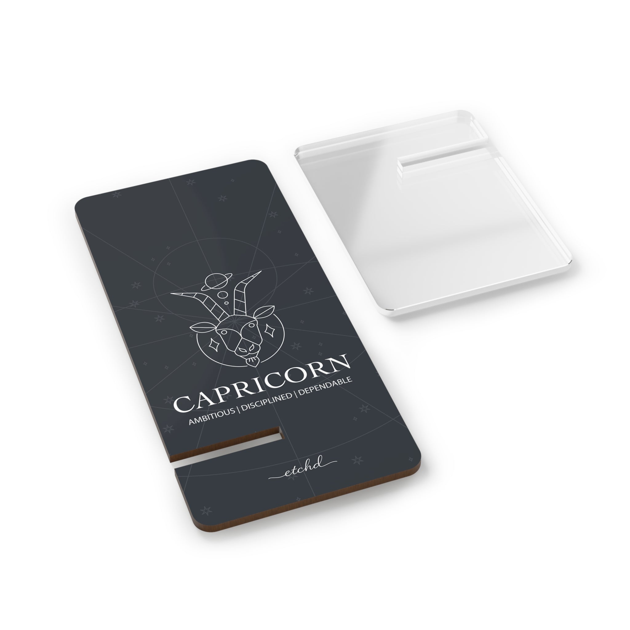 Capricorn Phone Stand by etchd, view 2