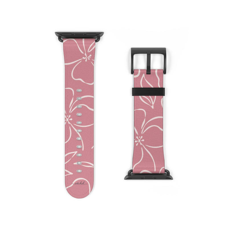 Blush & Cream Floral Smartwatch Strap by etchd, view 9