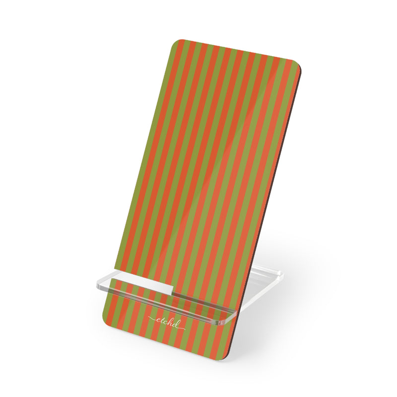 Persimmon And Wasabi Phone Stand by etchd