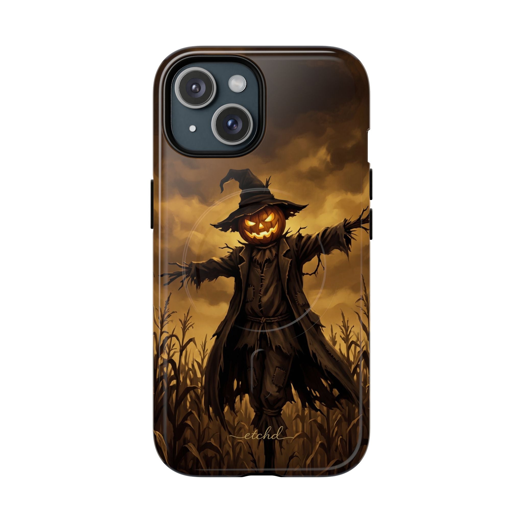 Scarecrow Night Magnetic Phone Case by etchd, view 2