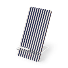 Navy & Cream Striped Phone Stand by etchd