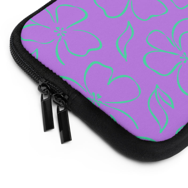 Lilac & Hypermint Floral Laptop Sleeve by etchd, view 12