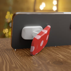 Blush & Poppy Polka Dot Click-On Phone Grip by etchd, view 4