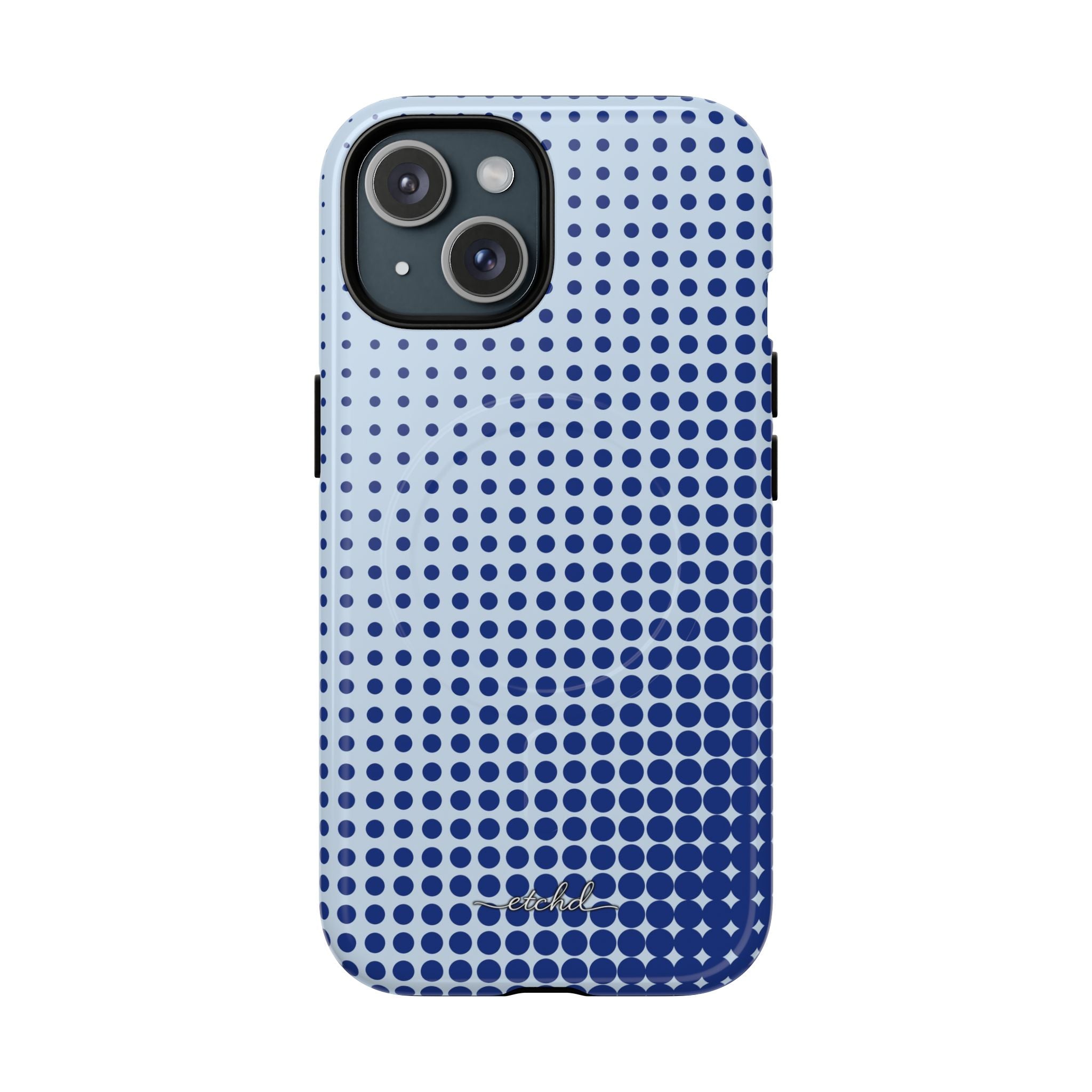 Cobalt Halftone Coque téléphone magnétique