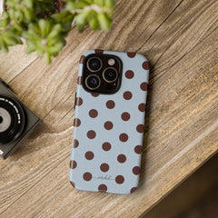 Blue & Cherry Polka Dot Phone Case by etchd, view 55