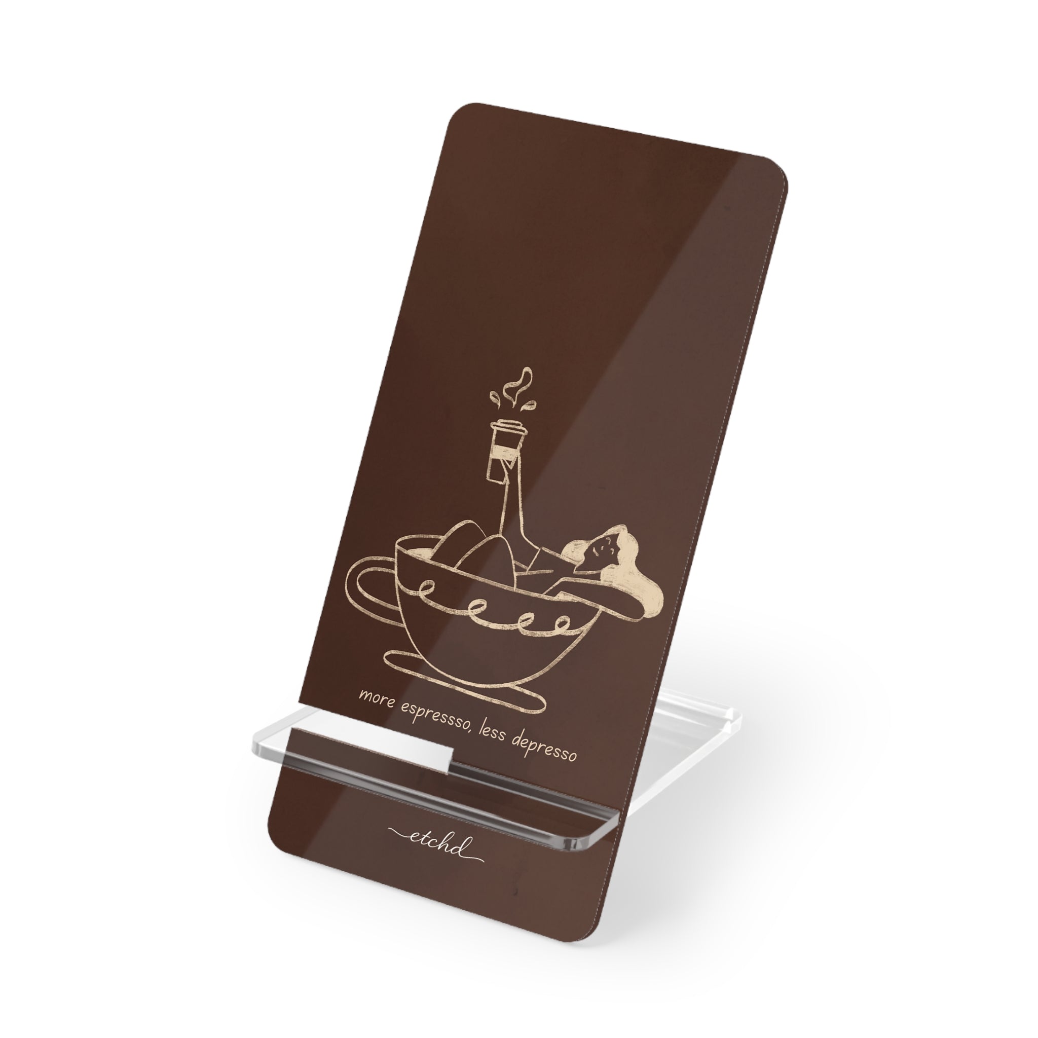 Ladies Espresso Phone Stand