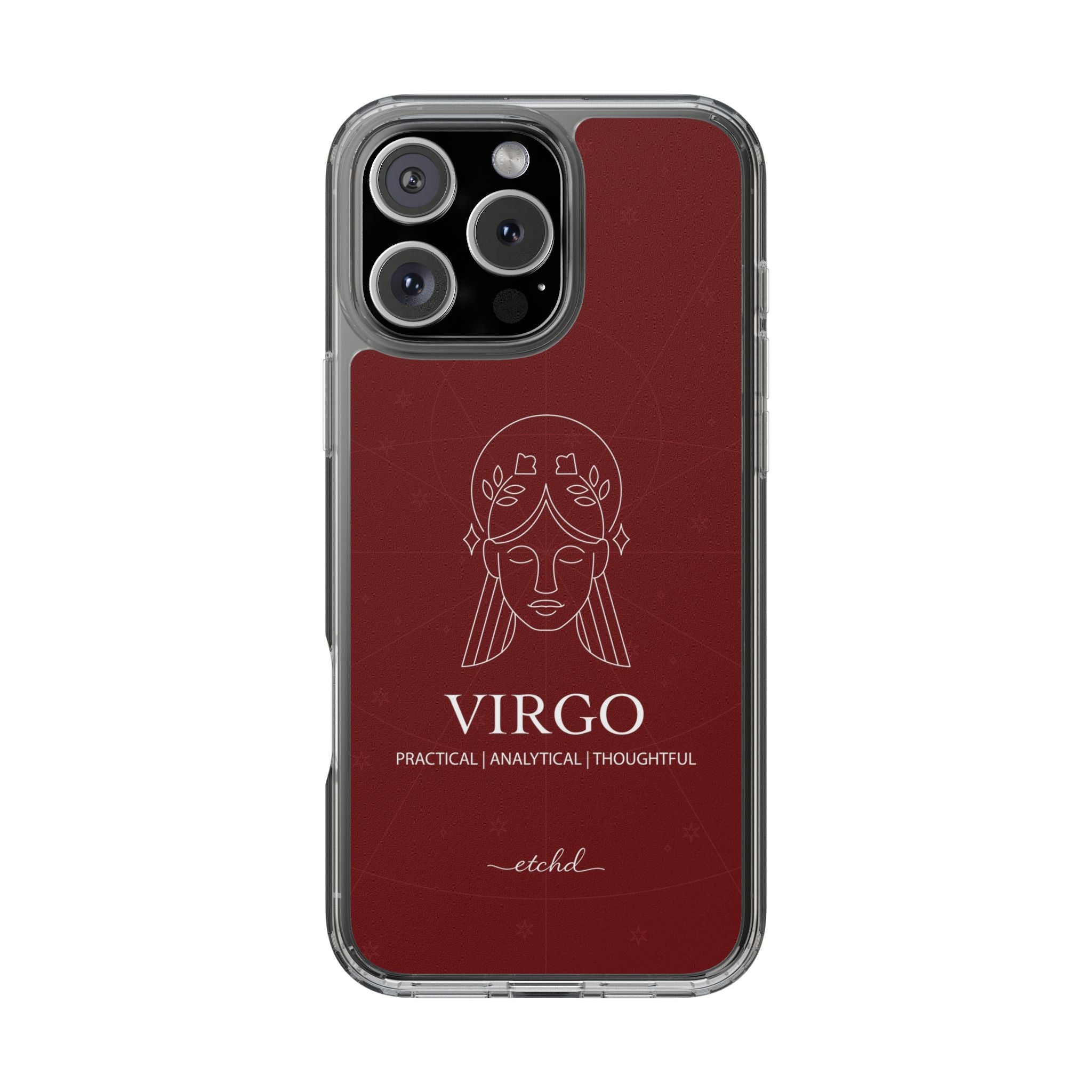 Virgo Clear Phone Case by etchd