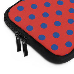 Cobalt & Poppy Polka Dot Laptop Sleeve by etchd, view 12