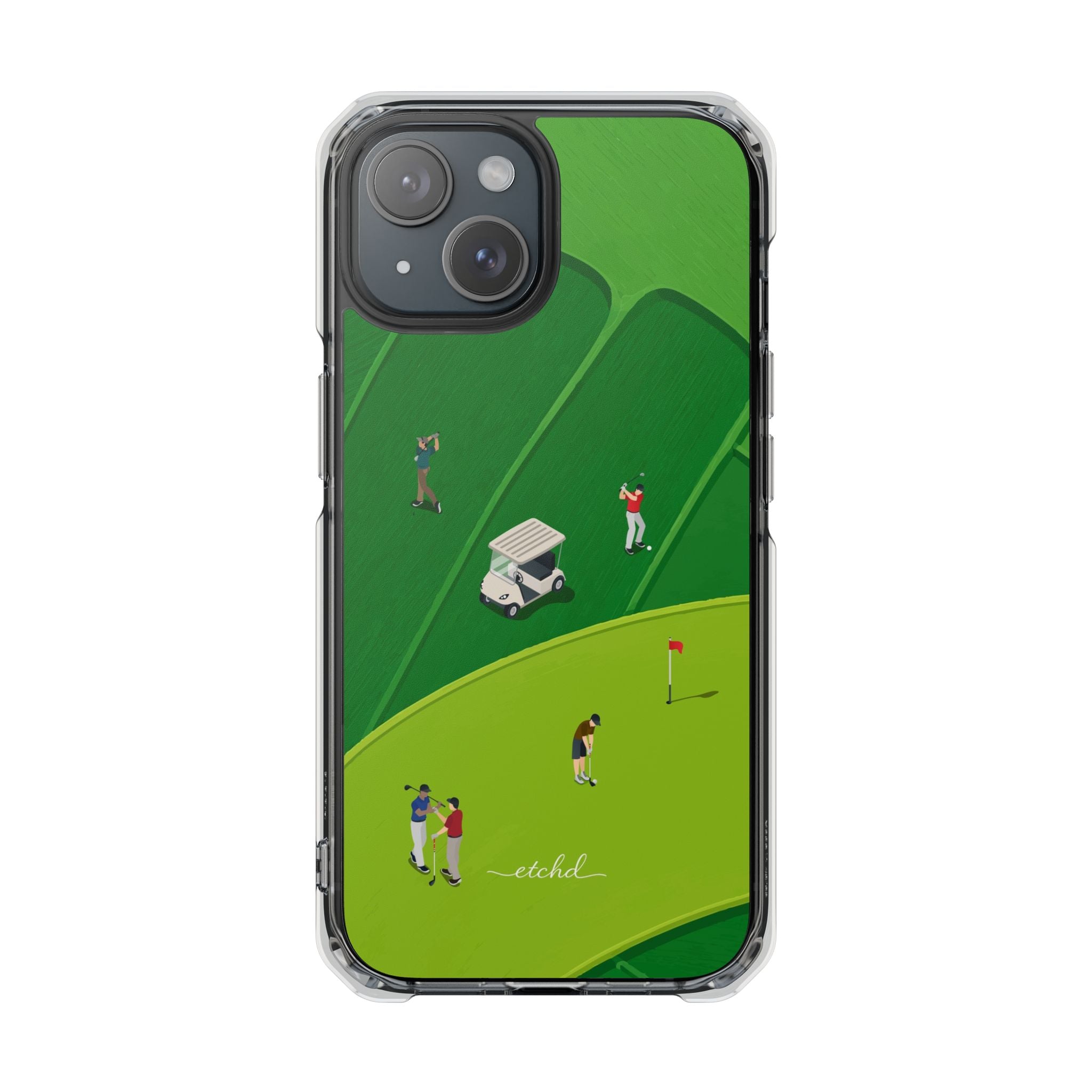 Golfers Clear Magnetic Phone Case by etchd, view 2