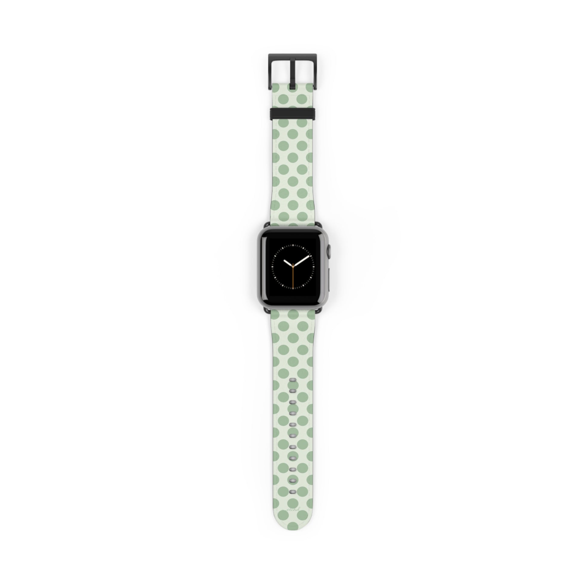 Sage & Cream Polka Dot Smartwatch Strap by etchd