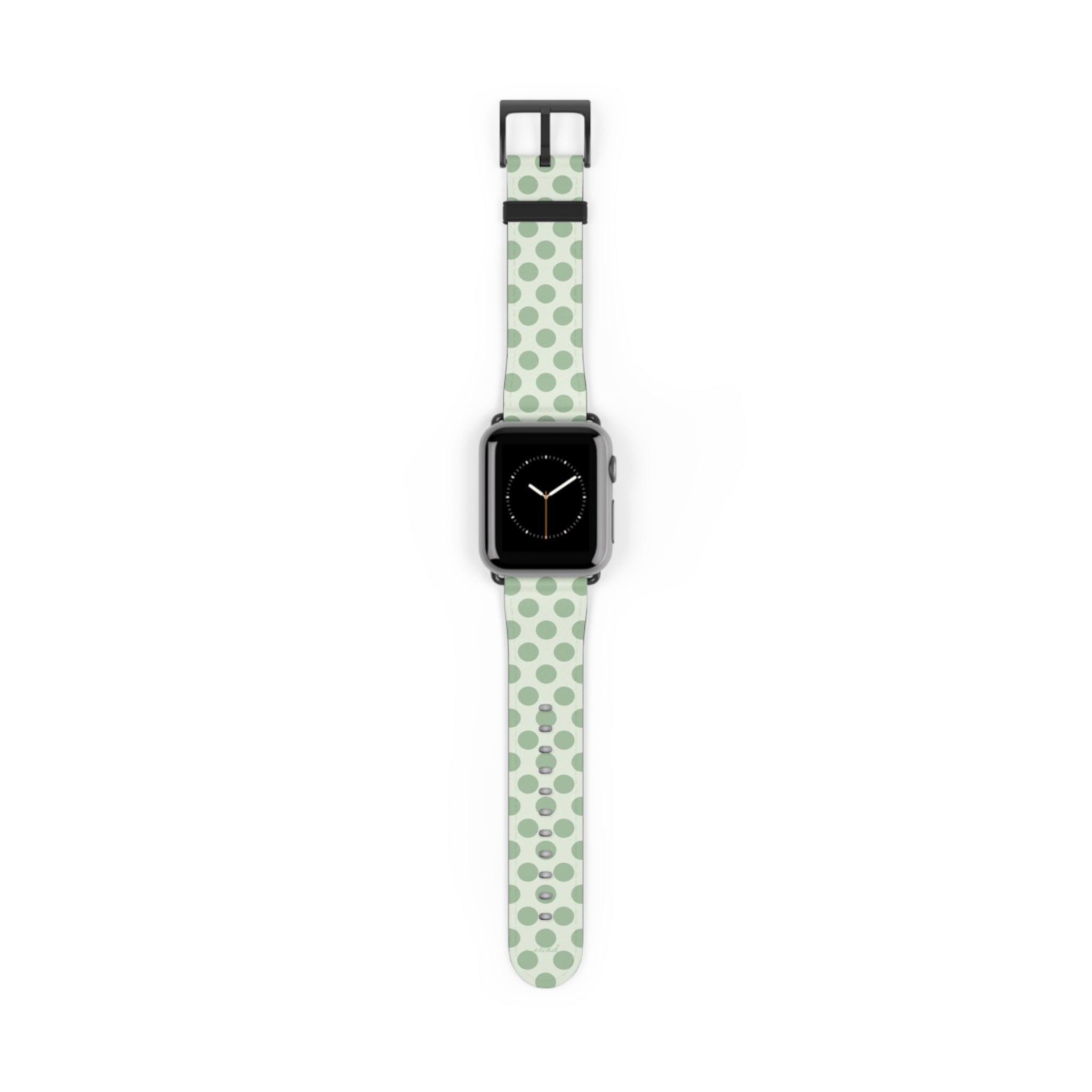 Sage & Cream Polka Dot Smartwatch Strap by etchd