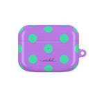 Hypermint & Lilac Polka Dot Custodia per AirPods