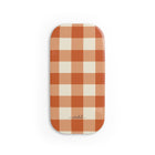 Terracotta & Cream Gingham Click-On Phone Grip