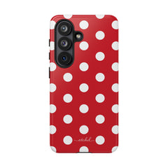 Classic Red Polka Dot Phone Case by etchd, view 61