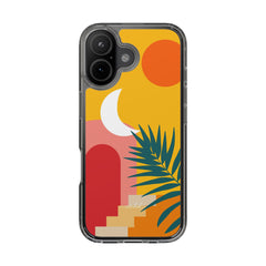 Tropical Sunset Clear Phone Case by etchd, view 24