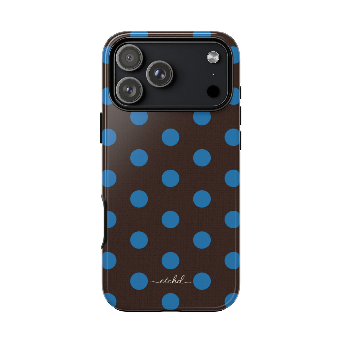 Cerulean & Espresso Polka Dot Phone Case by etchd, view 59
