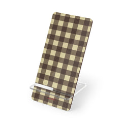 Butter & Brown Gingham Supporto per telefono di etchd