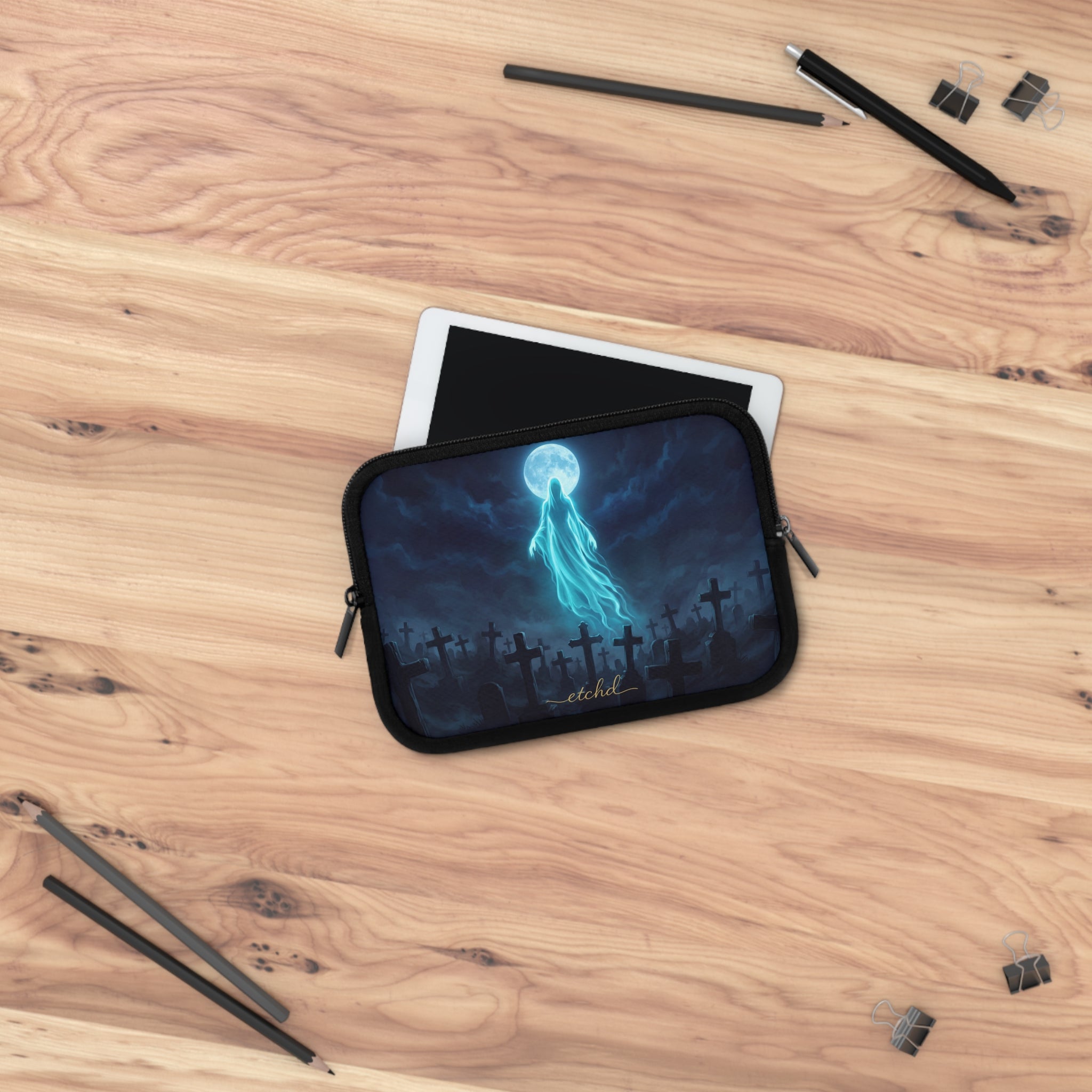 Veiled Spirit Laptop Sleeve by etchd, view 14