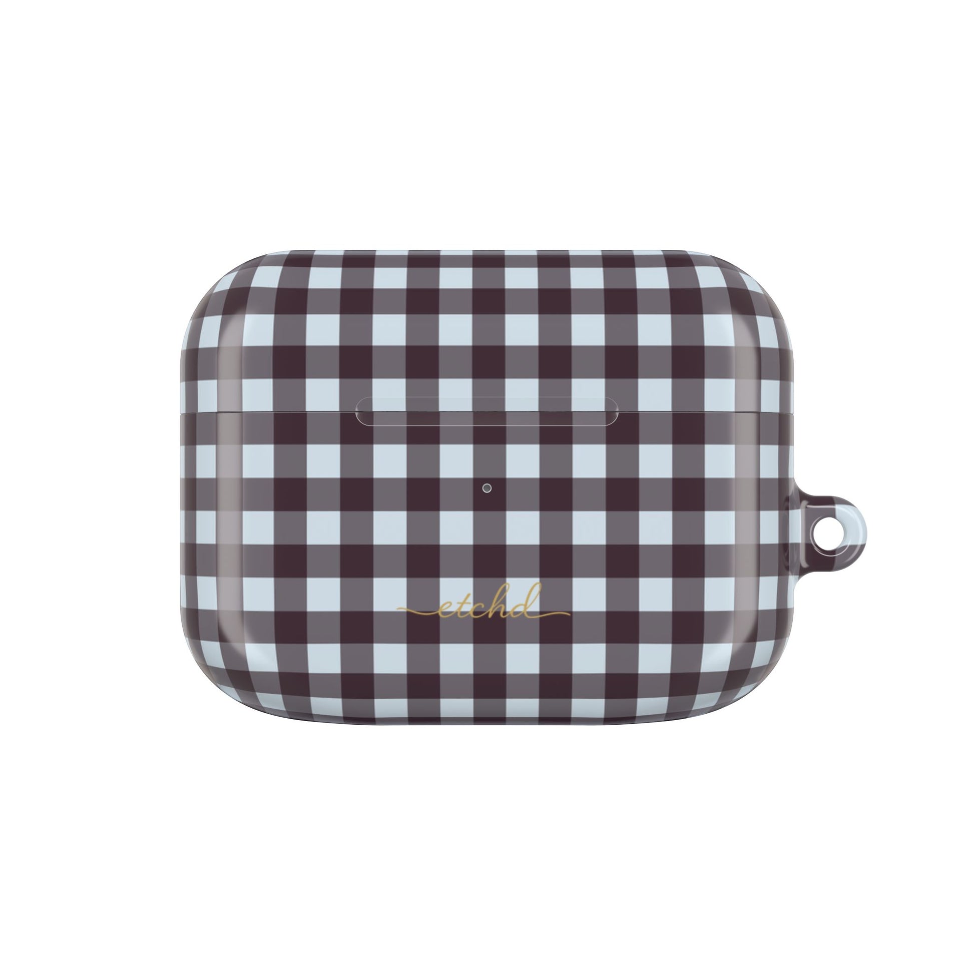Blue & Plum Gingham AirPod Case by etchd