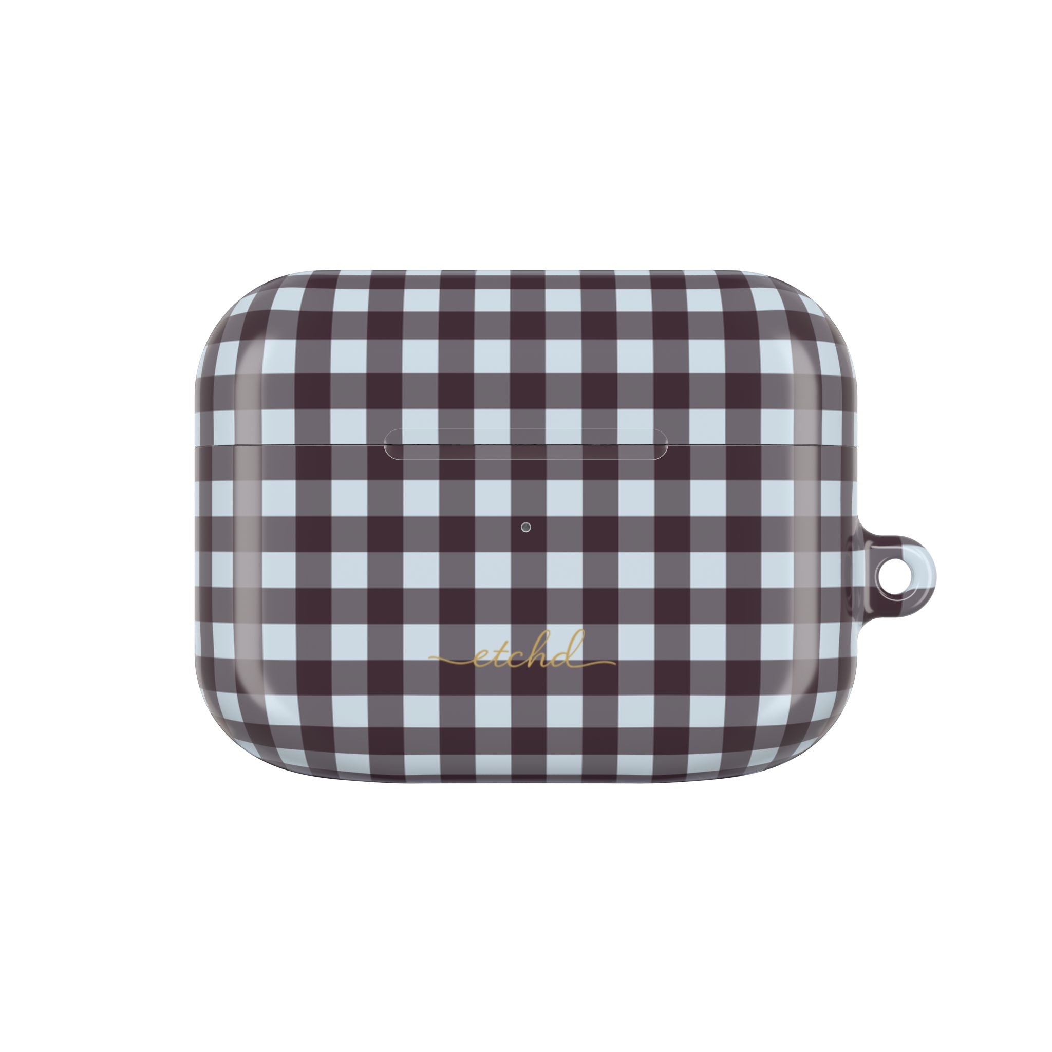 Blue & Plum Gingham AirPod Case by etchd