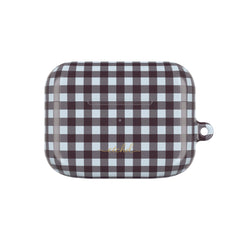 Blue & Plum Gingham AirPod Case by etchd