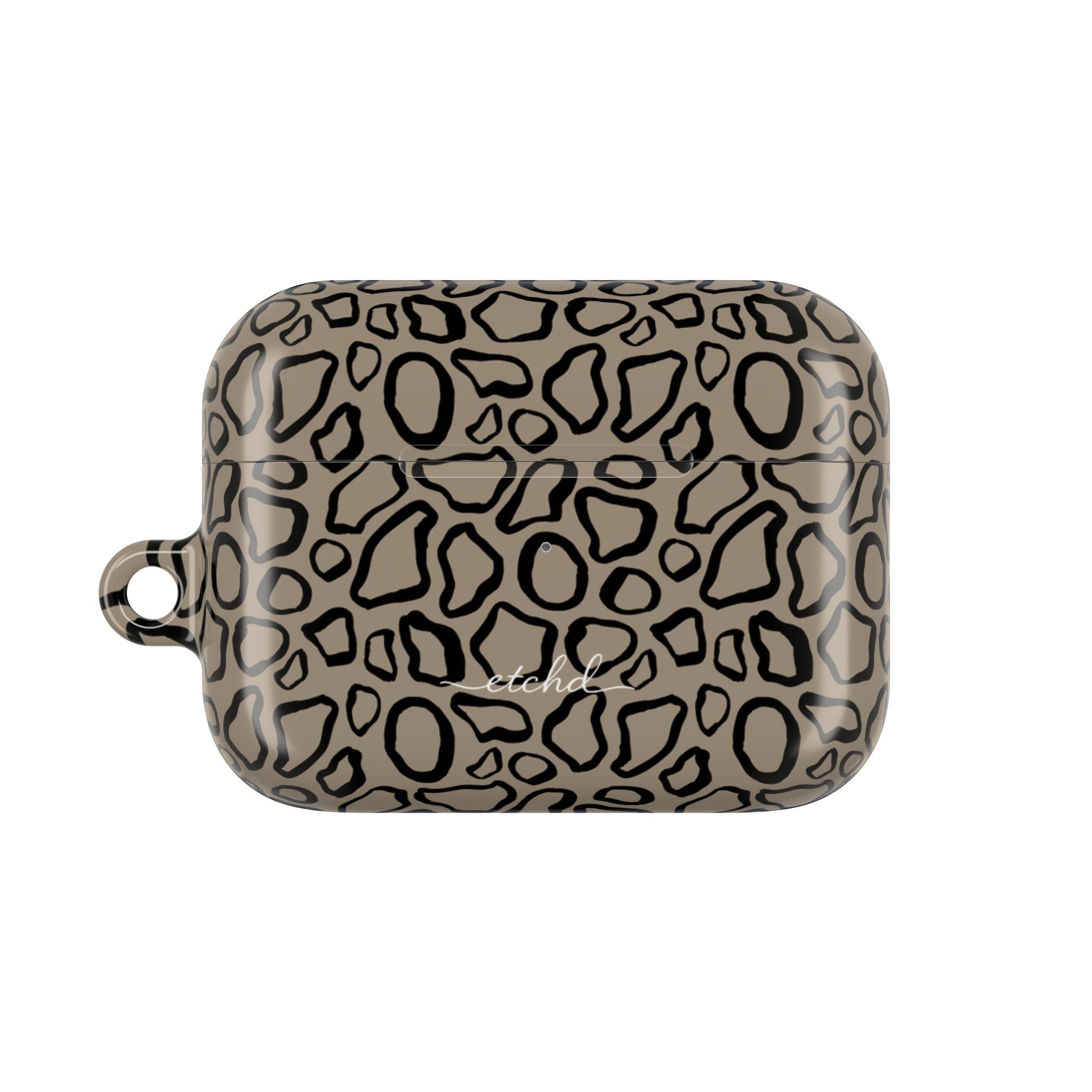 Abstract Print Taupe AirPod Case by etchd, view 2