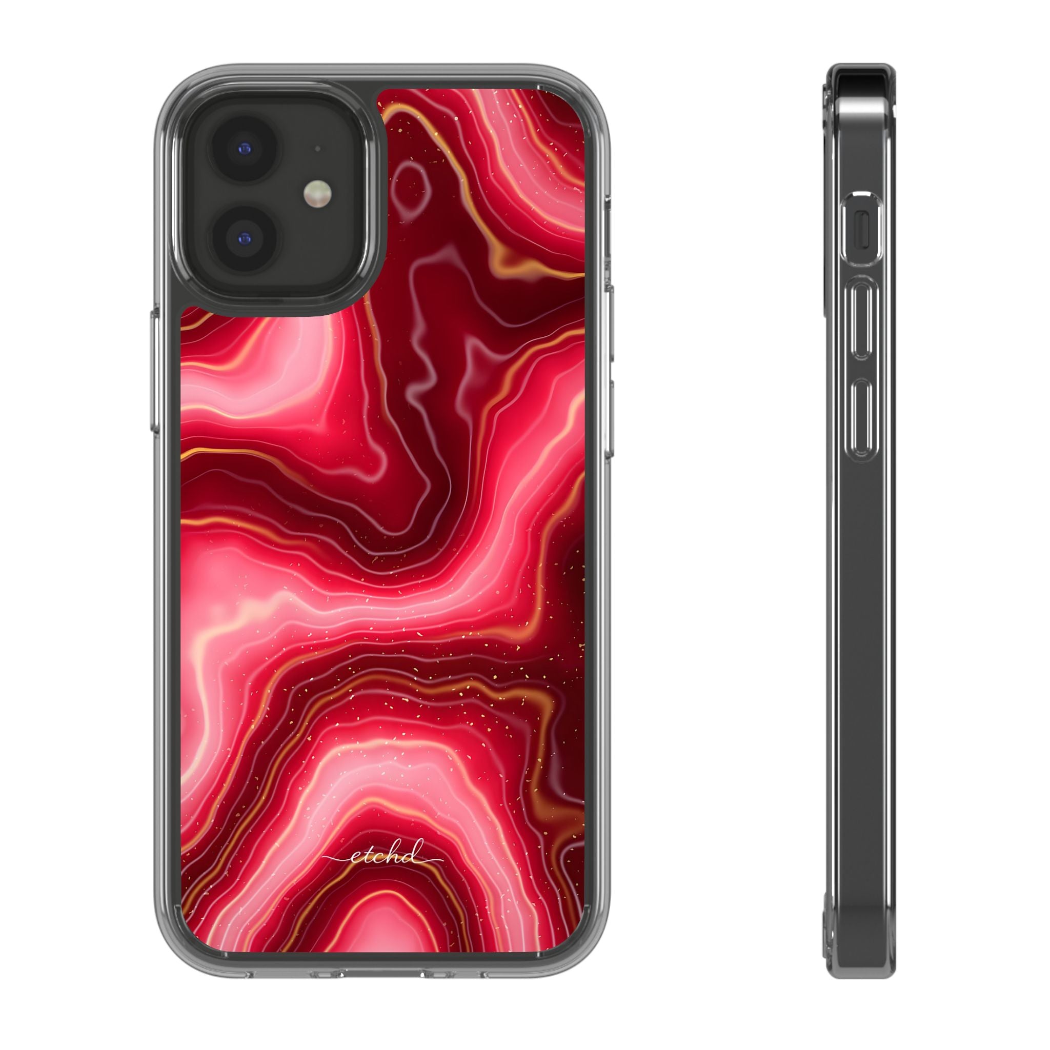 Ruby Clear Phone Case by etchd, view 2