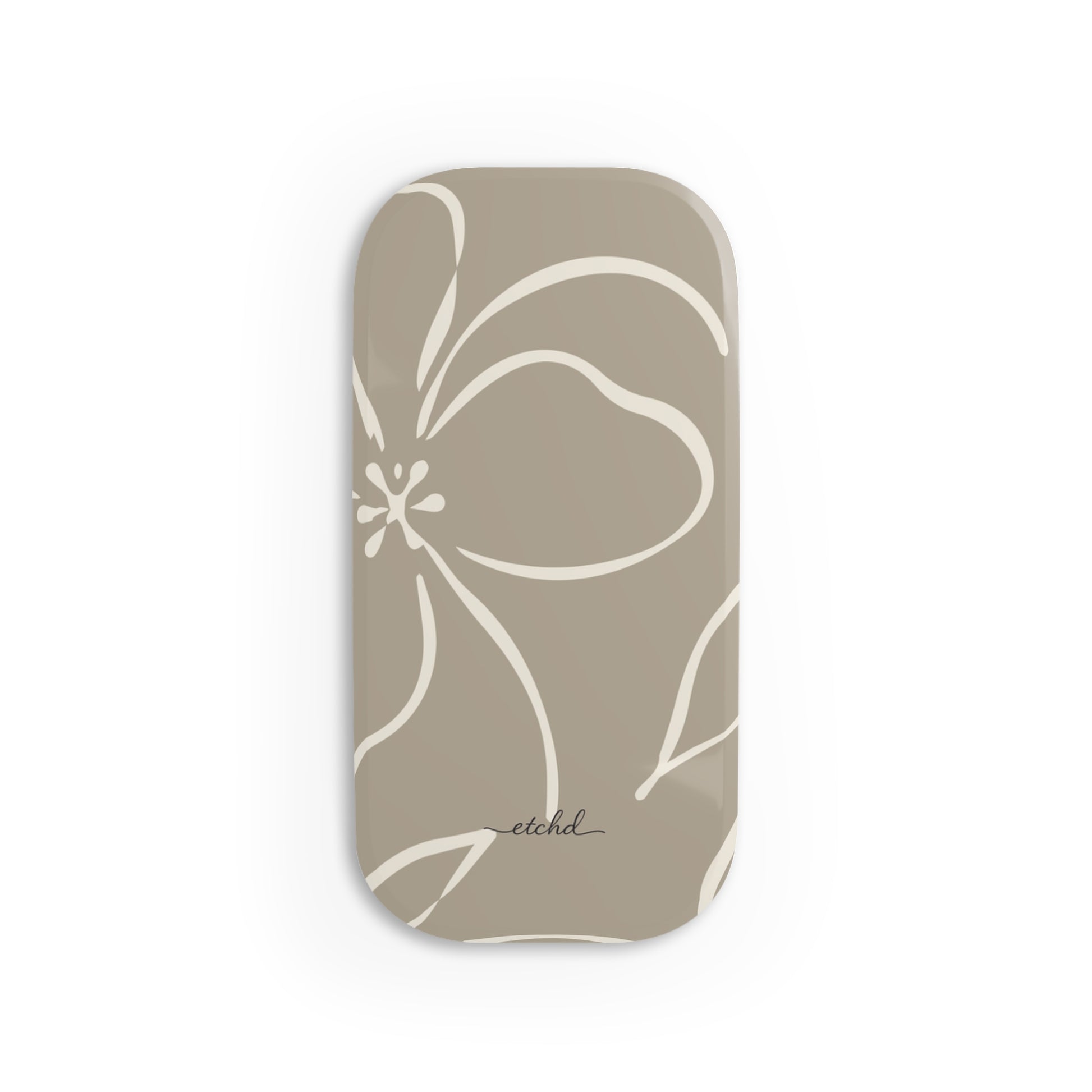 Neutral Floral Click-On Phone Grip by etchd