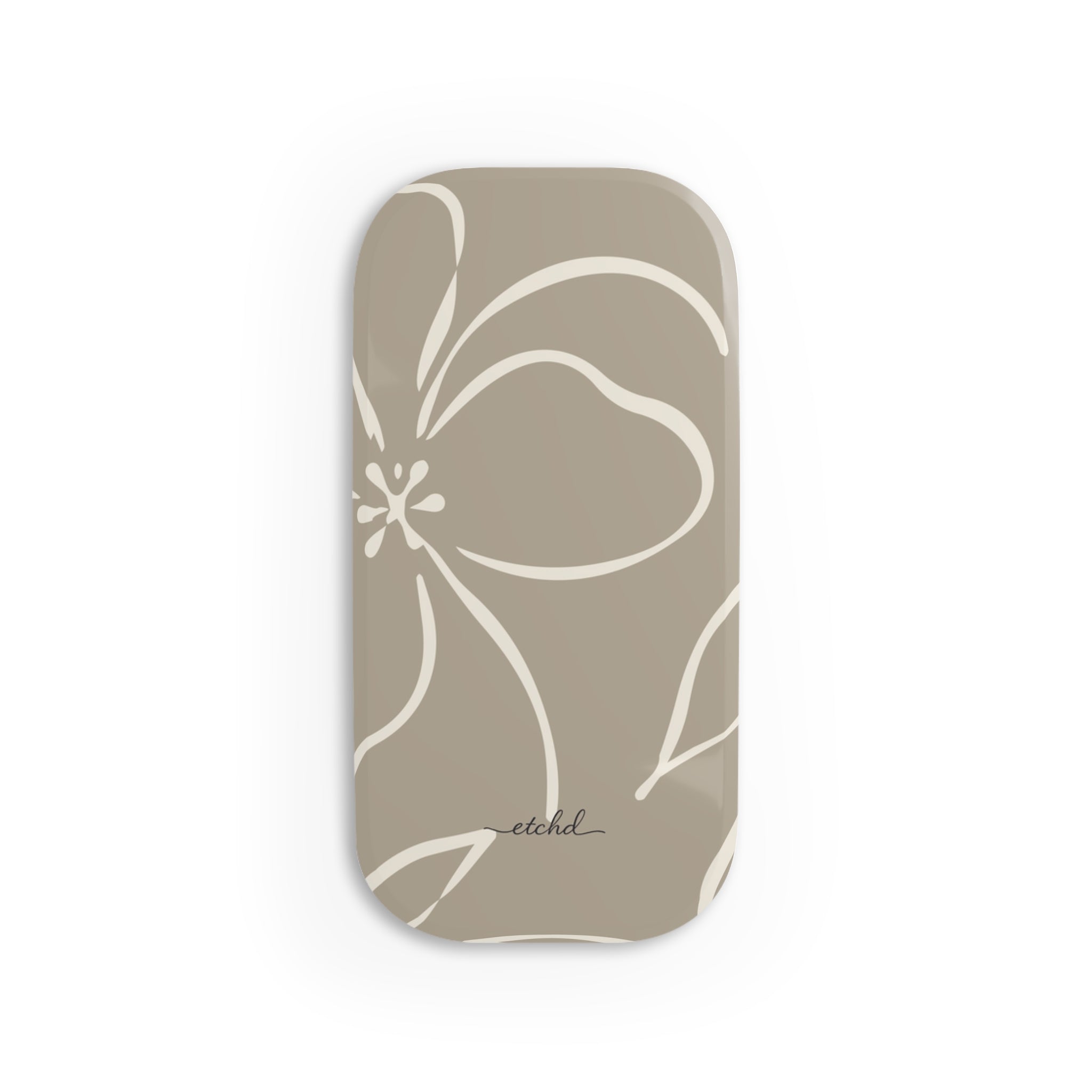 Neutral Floral Click-On Phone Grip by etchd