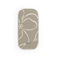 Neutral Floral Click-On Phone Grip by etchd