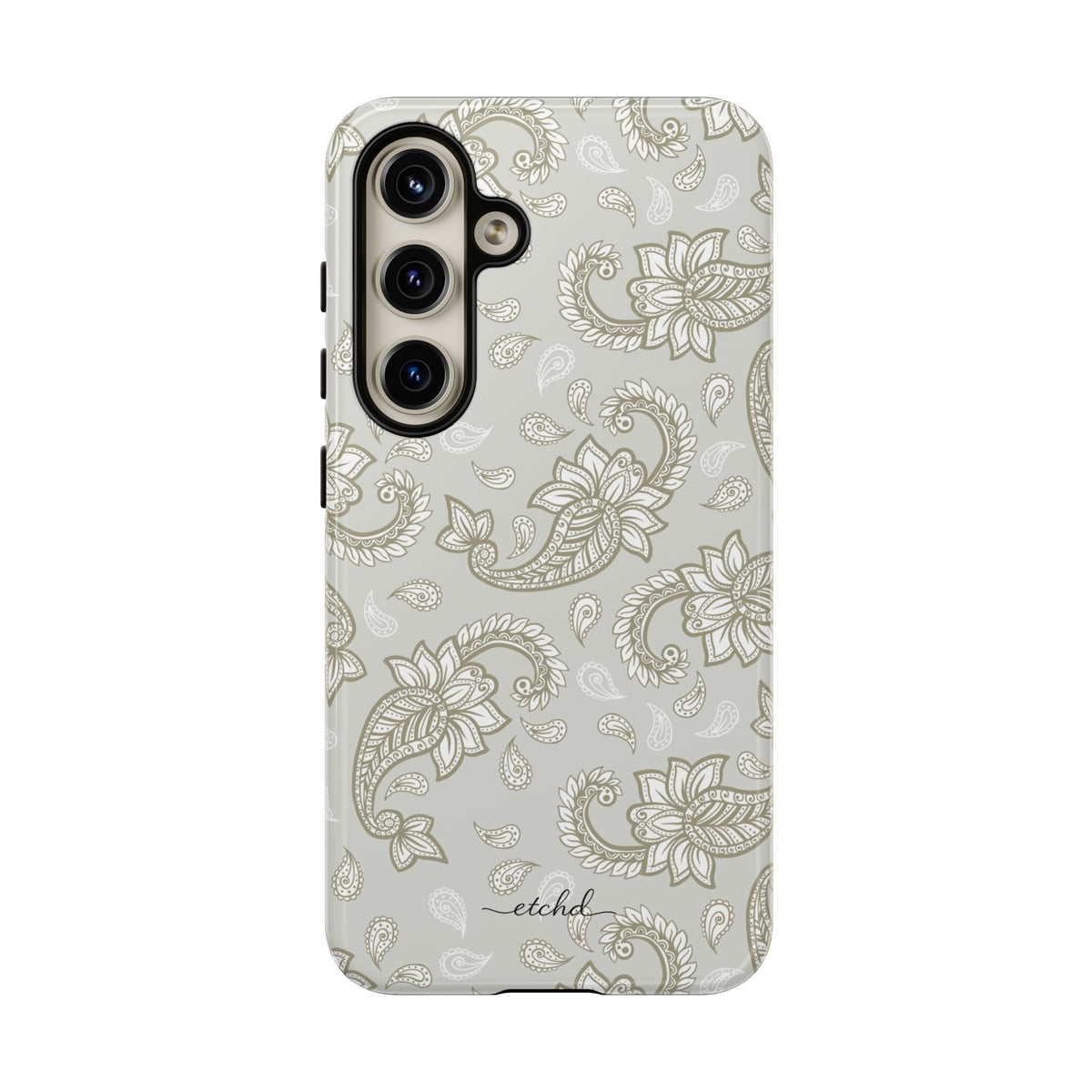 Beige Paisley Phone Case by etchd