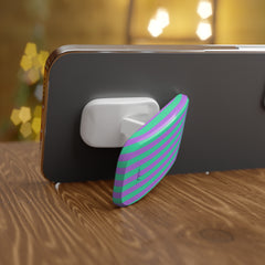 Lilac And Hypermint Click-On Phone Grip by etchd, view 4
