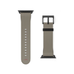Cream & Brown Striped Smartwatch Strap by etchd, view 9
