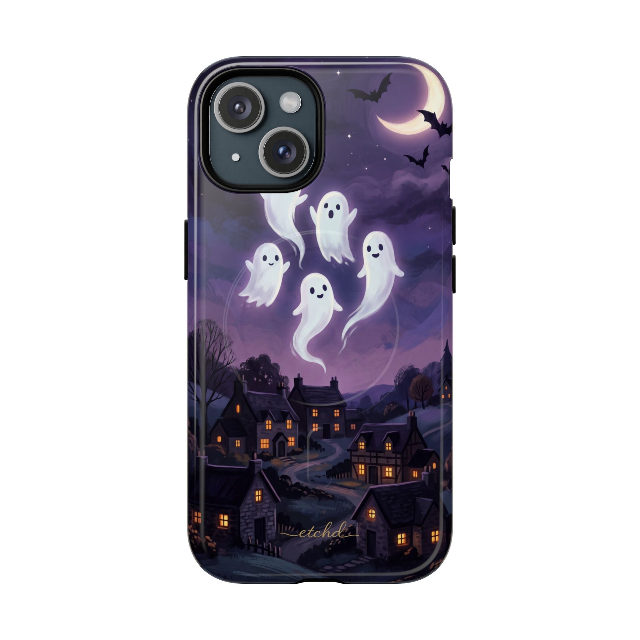 Ghost Parade Magnetic Phone Case by etchd, view 2