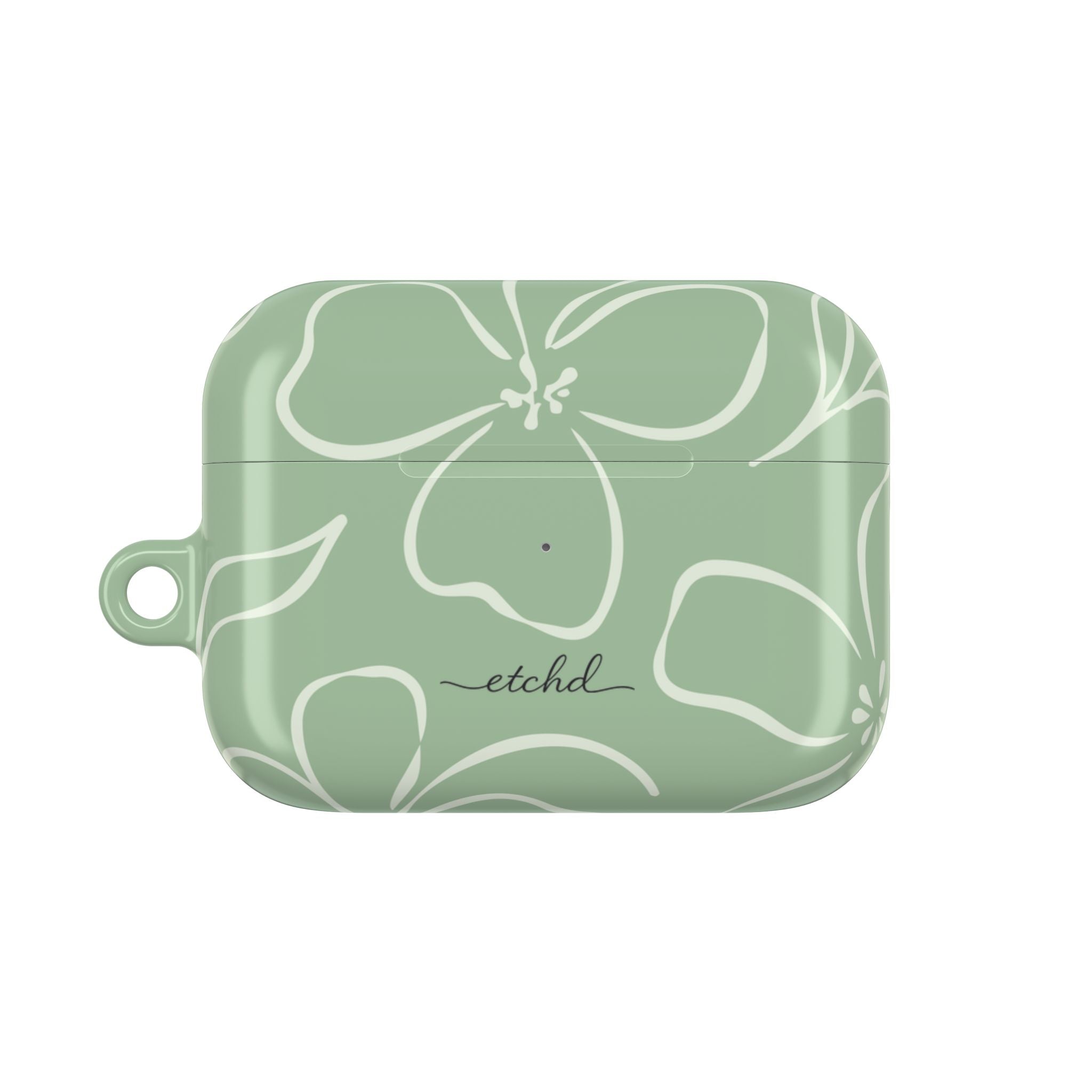 Sage & Cream Floral AirPod Case by etchd, view 2