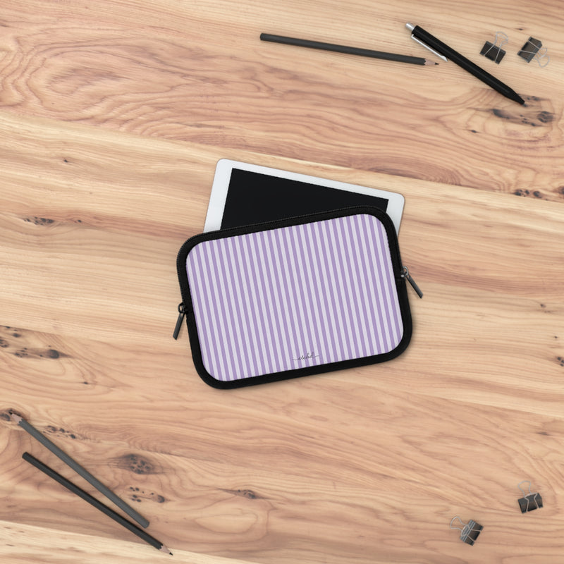 Lilac & Cream Striped Laptop Sleeve by etchd, view 14