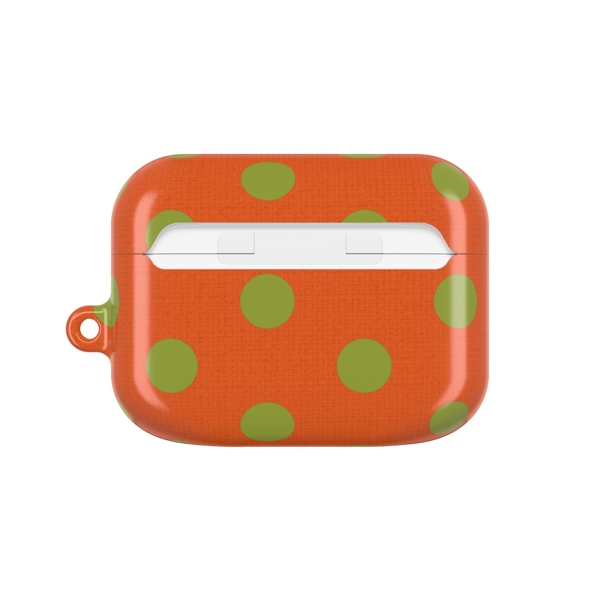 Wasabi & Persimmon Polka Dot AirPod Case by etchd, view 7