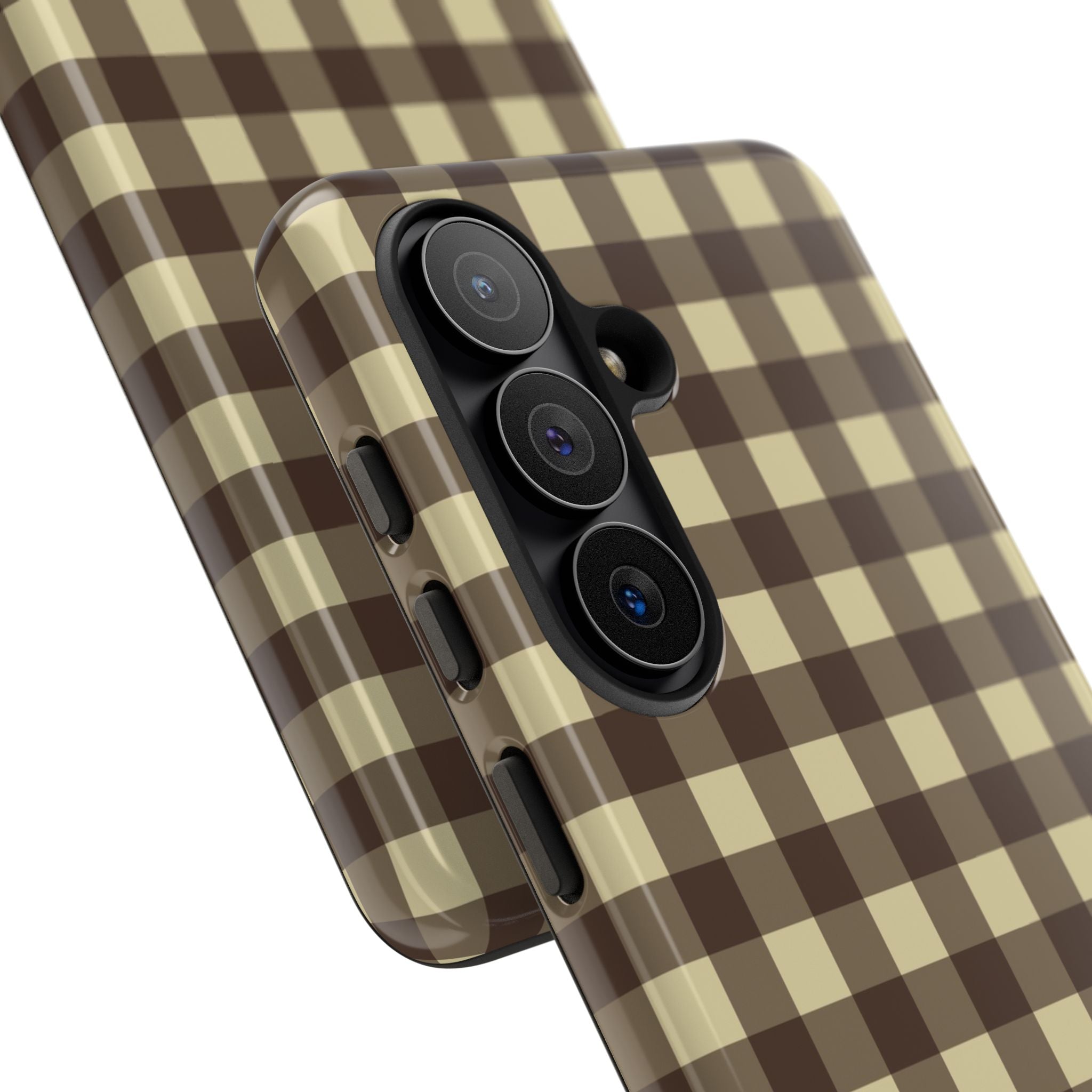 Butter & Brown Gingham Phone Case by etchd, view 209