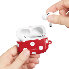 Classic Red & White Polka Dot AirPod Case by etchd, view 11