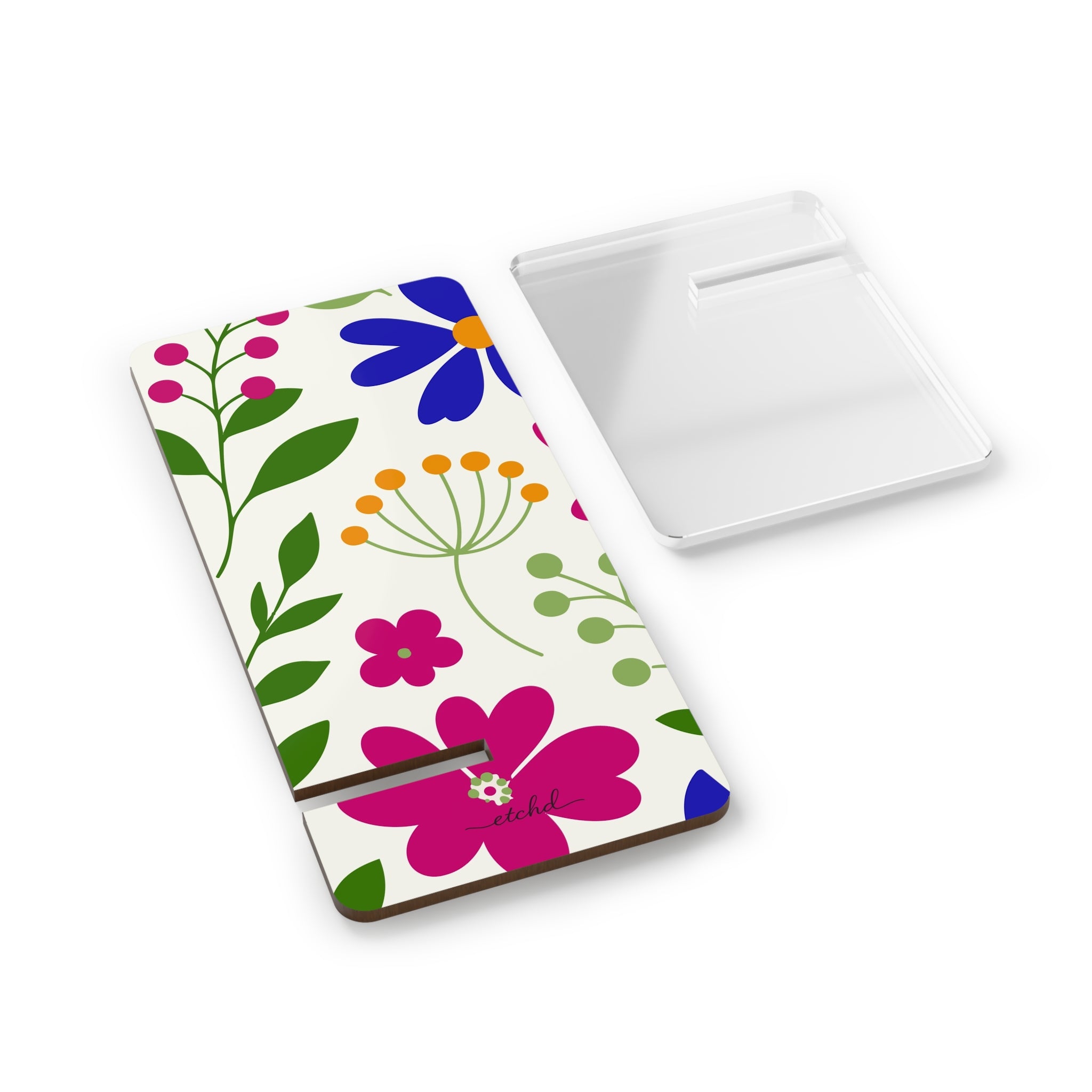 Funky Floral Phone Stand by etchd, view 2