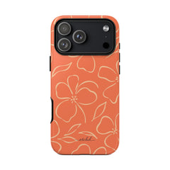 Coral & Peach Floral Phone Case by etchd, view 59