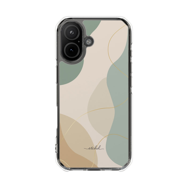 Earth Tone Clear Magnetic Phone Case-zoom-